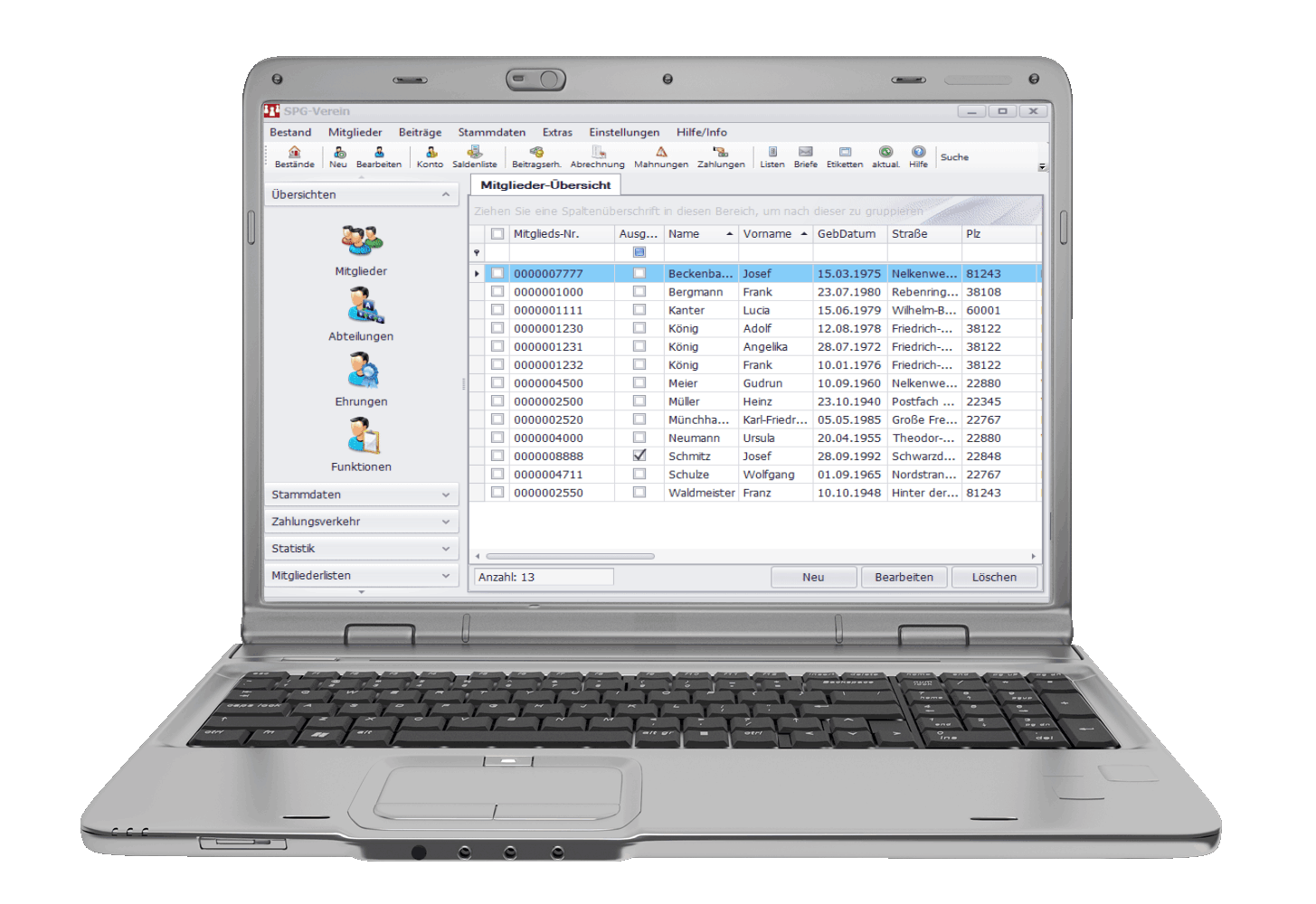 Unsere Vereinssoftware im Einsatz Vereinssoftware im Einsatz